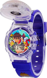 Glowing Lights Cartoon Printed Watch For Kids Random Colours - EKAS0177